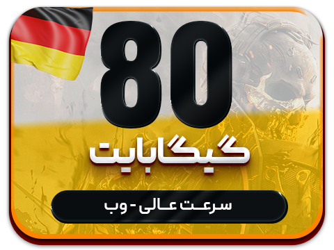 سرویس پینگ و ریجستر عالی (آلمان)  حجم 80 گیگ