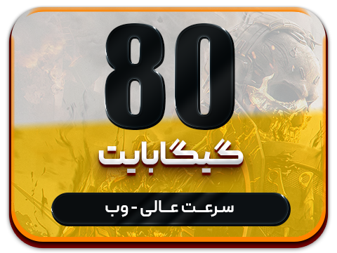 سرویس پینگ و ریجستر عالی  (سه کاربر) حجم 80 گیگ